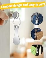 Caianwin 2Pcs Trolley Token Stainless Steel Removable Trolley Key for view 4