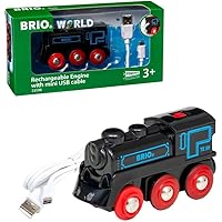 BRIO World - 33599 Rechargeable Engine | Battery-Powered Toy Train for Kids Aged 3+