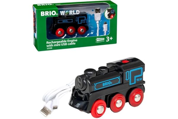 BRIO World - 33599 Rechargeable Engine | Battery-Powered Toy Train for Kids Aged 3+