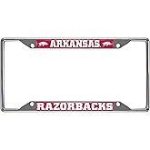 FANMATS NCAA University of Arkansas Razorbacks Chrome License Plate Frame , 6.25"x12.25"