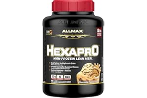 ALLMAX Nutrition - HEXAPRO - Ultra-Premium - 6 - Sustained-Release Protein Matrix - Chocolate Peanut Butter - 5 Pound