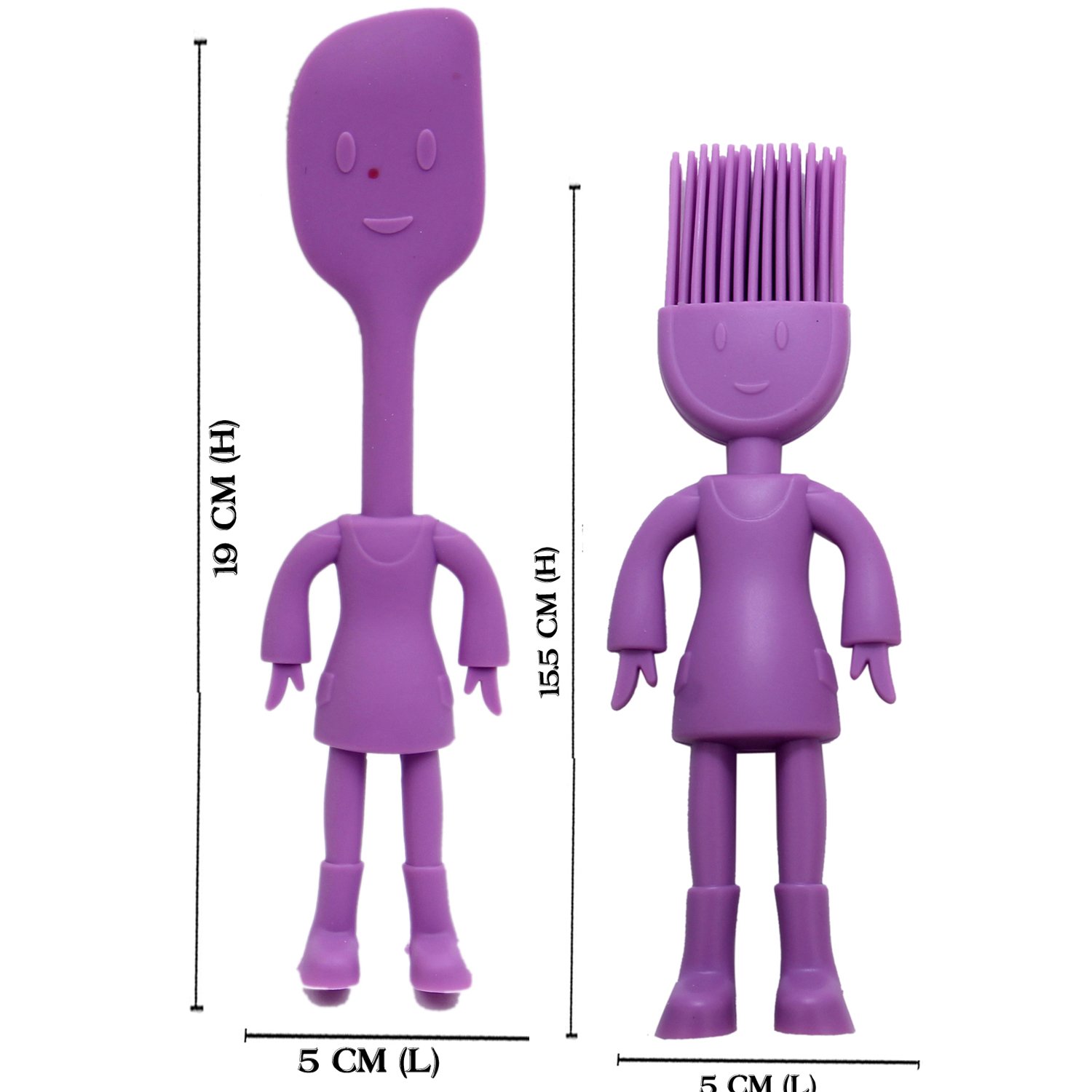 Buy Tayhaa Human Cartoon Shape Purple Spatula Basting Brush Online At Low Prices In India Amazon In