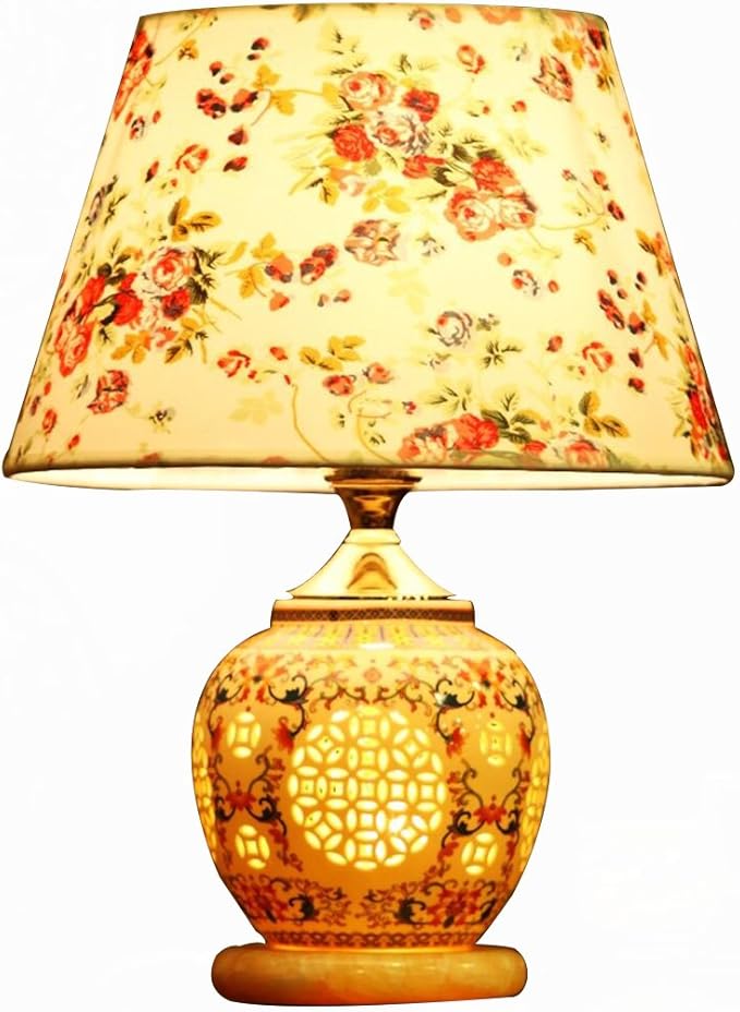 DENGJU Chinesische Lampe Nachttisch Lampe Schreibtisch Lampe E27