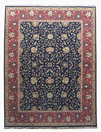 Merorug Hand Knotted Nepali Carpet 8' X 10' Nepalese Handmade 8 Feet by 10 Feet Area Rug Wool 10 x 10 Knot Red Color