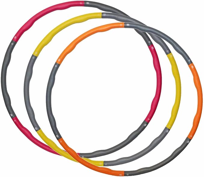 PhysioWorld Weighted Hula Hoops Pack of 3 1.2kg, 1.5kg, 2.1kg