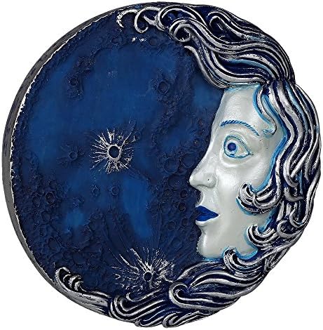 Decorative Luna Goddess Round Wall Plaque Designed by Oberon Zell 5.75 Inches Diameter
