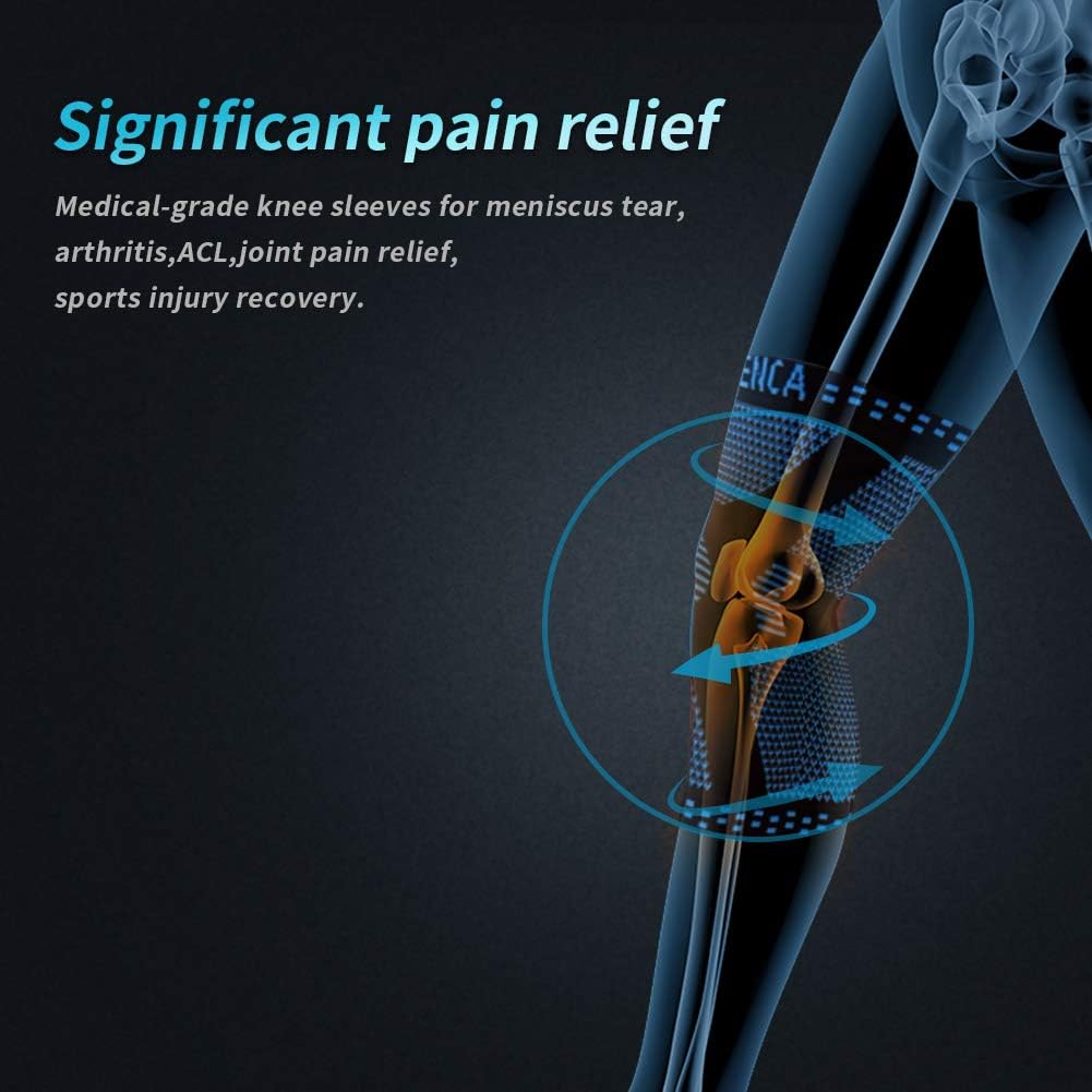 NEENCA Professional Knee Brace, Knee Compression Sleeve Support for Men Women with Patella Gel Pads & Side Stabilizers, Medical Grade Knee Pads for Running, Meniscus Tear, ACL, Arthritis, Joint Pain Relief : Sports & Outdoors