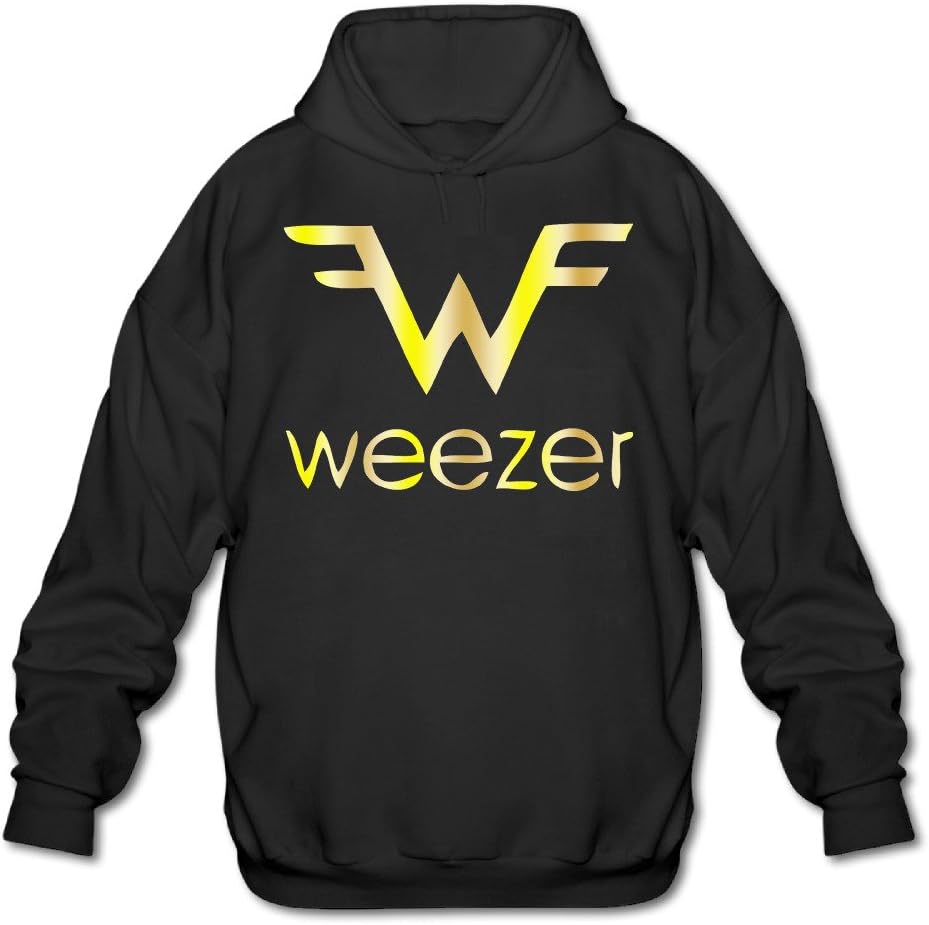 Alant Men's Weezer Band Logo Gold Style Logo Hoodie
