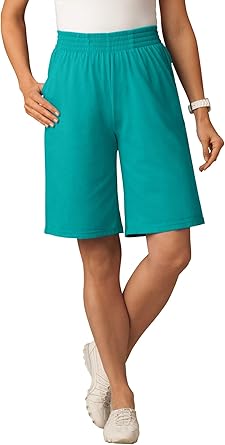 Womens plus size knit shorts Clearance