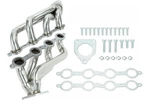 Cerbordy Stainless Steel Shorty Exhaust Headers for GMC Yukon 4.8L 5.3L 1999-2001, Compatible for GMC Sierra 1500 2500