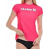 Hurley Rash Guard for Women, Short Sleeve Swim Shirts for Women Rashguard, UPF 50+ SPF & UV Protection