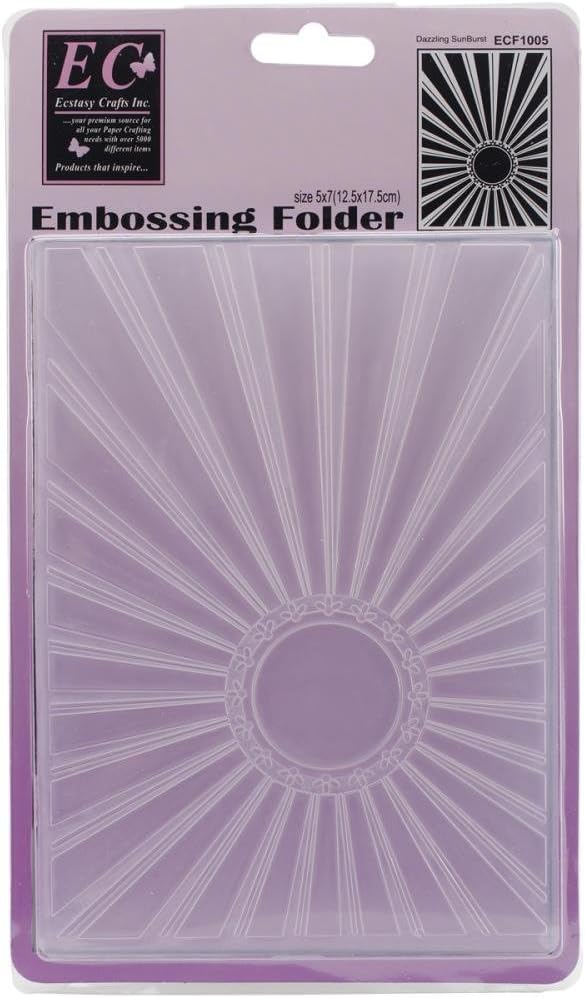 Ecstasy Crafts Embossing Folder 5 x 7inchDazzling Sunburst Amazon.co