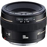 Canon EF 50mm f/1.4 USM Standard and Medium Telephoto Lens for Canon SLR Cameras, Fixed