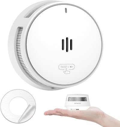 Wisualarm Smoke Alarm 10 Year Battery EN14604 UKCA Mute Remote Big Test 85dB