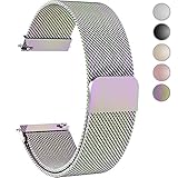 Fullmosa Compatible Gear S3 Bands, Milanese Loop 22mm Watch Band Quick Release Compatible Samsung Gear S3 Frontier/Classic Compatible Moto 360 2nd Gen 46mm Watch Strap, Colorful