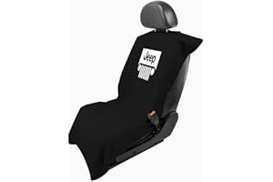 Seat Armour Seat Protector Towel Jeep with Grille - Soft Machine Washable Jeep Seat Cover Towel - Easy to Install, Multipurpose Jeep Seat Towel - Black