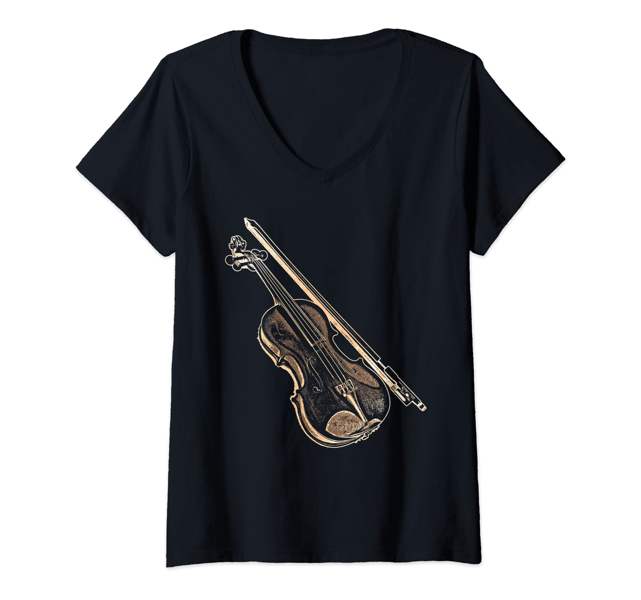 Womens Violinist Violin Player V-Neck T-Shirt