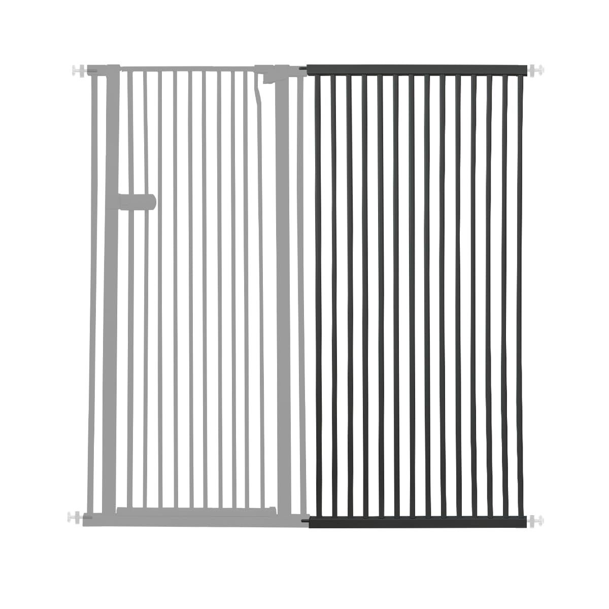 Photo 1 of ***HALF THE GATE*** Lumizone Extra Tall Cat Gate Extension Kit 61.02" High Pressure Mounted 2025 New 29.52" Extra Wide 1.37" Gap No Drilling Tall Pet Gate for Dogs (Black, 61.02" H x 29.52" W, Extension)