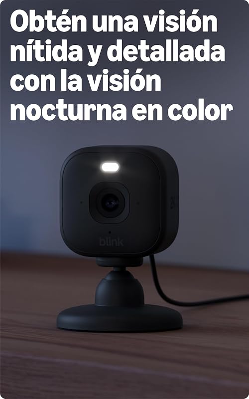 Cámara Mini 2K+ Blink (última generación) | Cámara de seguridad doméstica con enchufe, resolución de vídeo 2K, zoom de 4 aumentos, visión nocturna en color | Compatible con Alexa | 2 cámaras - Negro