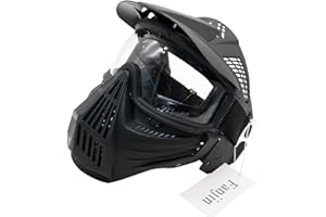 FANJIN Paintball Mask, Airsoft Mask, Tactical Masks Full Face Gear with Goggles Impact Resistant for Hunting CS Survival Games Halloween Cosplay and Outdoor Activities