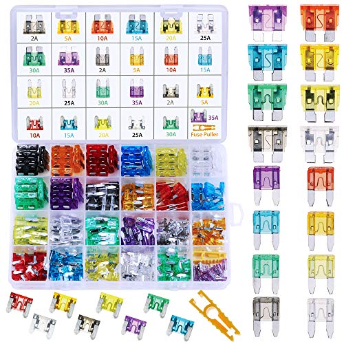 272pcs - Blade Car Auto Fuses Assortment Kit Standard & Mini & Low Profile Mini Automotive Fuses (2A/ 5A/ 10A/ 15A/ 20A/ 25A/ 30A/ 35A)