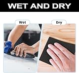 STEBRUAM Wet Dry Sandpaper 800 Grit 21 Sheets 9x3.6 Inch for Cars Metal Wood view 4