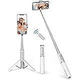 ATUMTEK Selfie Stick Tripod, Extendable 3 in 1 Aluminum Selfie Stick with Bluetooth Remote and Tripod Stand 270 Rotation for