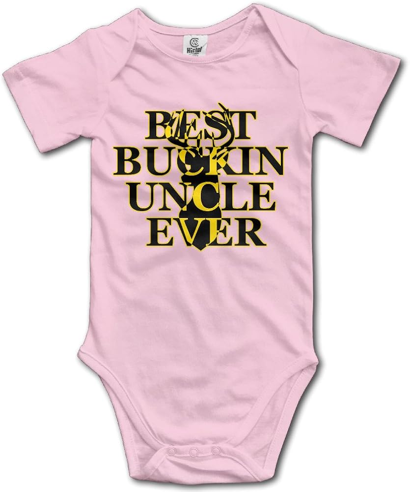 Baby Kids 100% Cotton Short Sleeve Onesies Toddler Bodysuit Best Buckin Uncle Ever Variety Onesies