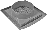 Repa Market Grey 4 Inch Exhaust Hood Vent with Pest Guard Screen Flange view 6