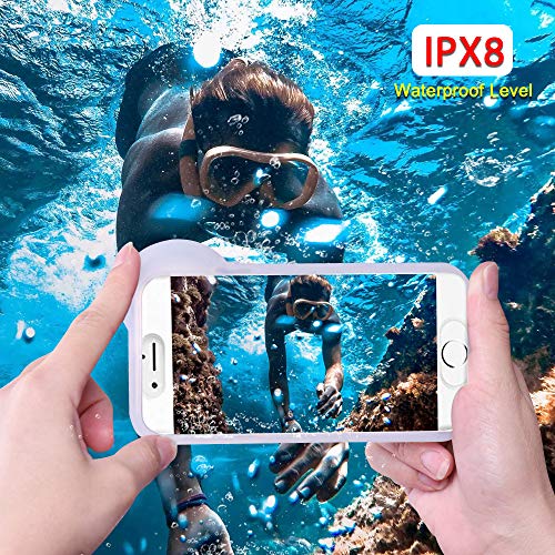 Underwater Photography Waterproof Phone Case Pouch for iPhone XSMAX Enhanced Underwater Cell Phone Dry Bag with Armband O Lens Ring Full Sealed Waterproof Case IPX8 Certified