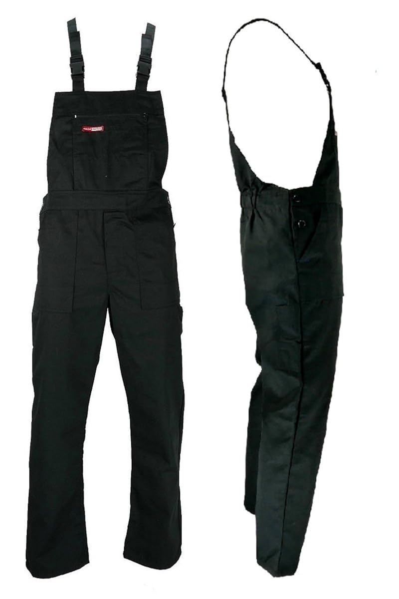black bib and brace overalls