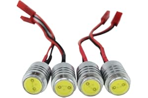 usmile RC Night Flying 12V 1.5W Super Bright RC LED Head Lights Drone LED Light Illuminator for Carbon Fiber Quadcopter Frame Multirotor QAV250 ZMR250 QAV180 ZMR180 FPV Quadcopter(4pcs)