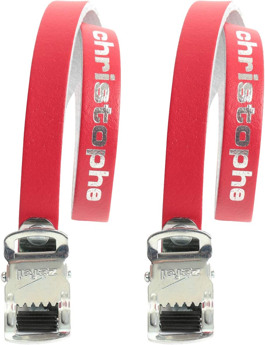 Zéfal Pedalriemen-2701800900 Correa para Pedal, Unisex Adulto, Rojo, 10x2x2cm