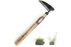 Elegital Kana Hoe 217 Japanese Garden Tool - Hand Hoe/Sickle is Perfect for Weeding and Cultivating. The Blade Edge is Very Sharp. (Beige-021)