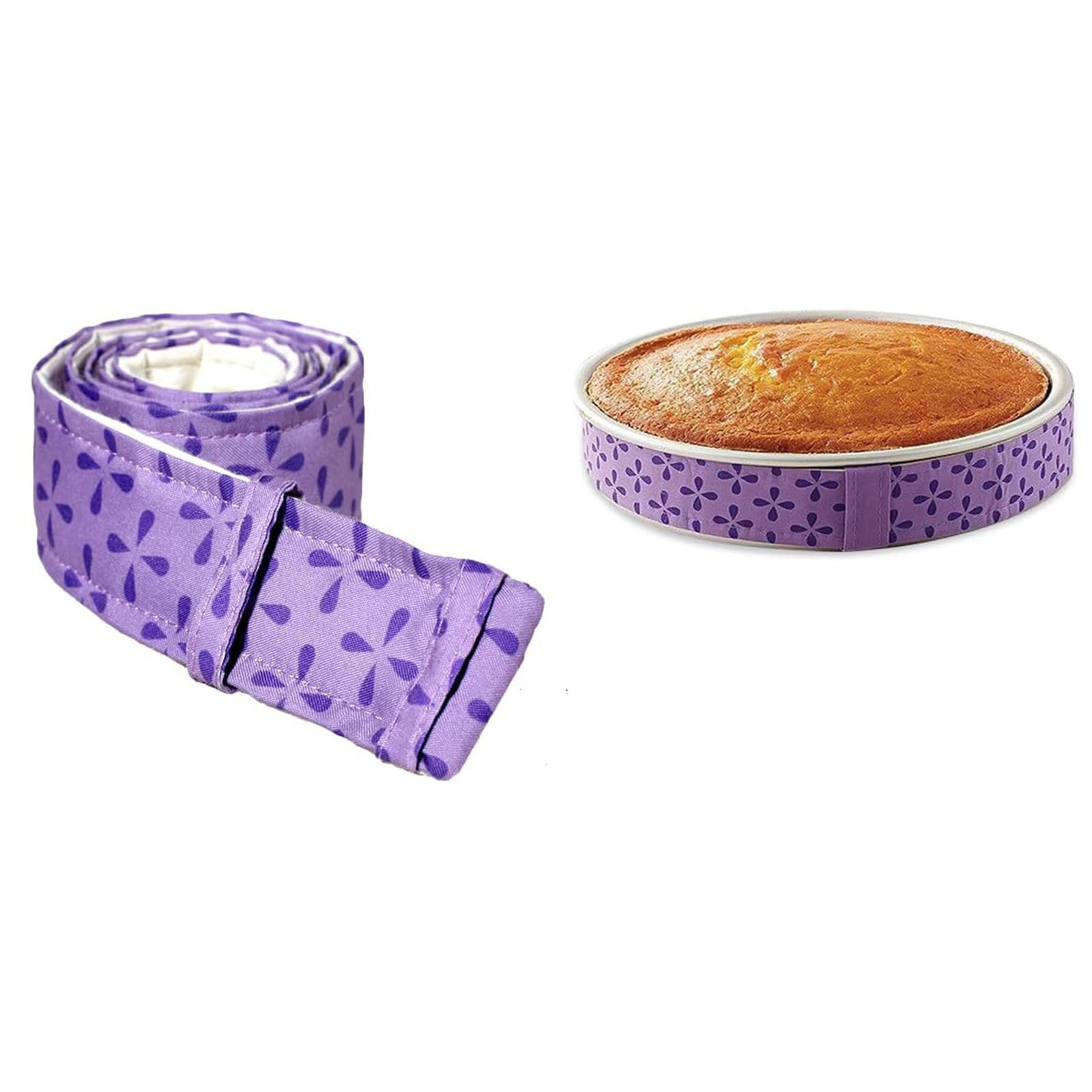 2 Pieces Baking Cake Strips, Adjustable Baking Even Strips Absorbent Thick Cotton Tray Protection Strap Cake Pan Strips with for Cake Decorating Baking Tools Baking Cake Strips