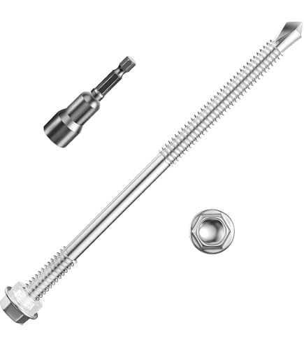 H Paulin #14 X 4 In. Zinc Plated Hex Washer Head Self-Drilling Tek Scr