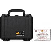 Pelican 1150 Case With Foam (Black) | Watertight hard case with foam insert and purge valve for protection, storage and transport