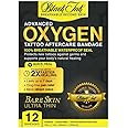 BLACK INK Oxygen Breathable Second Skin Tattoo Aftercare Bandage • 2X FASTER HEALING • LATEX-FREE Tattoo Care Derm Shield Tattoo Wrap • Waterproof Tattoo Protection Film (12-pcs 10x14 Tattoo Bandages)