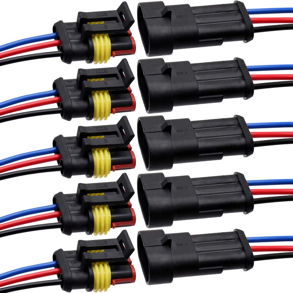 3 Pin Connector Waterproof Connector,Male and