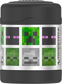 Amazon Com Thermos Funtainer 10 Ounce Food Jar Minecraft Kitchen Dining