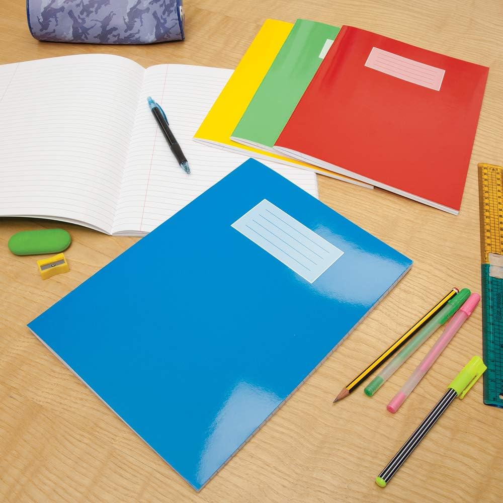 Oxford A4 Exercise Books, 80 Pages, Pack of 5, Assorted Colours, 8 mm Ruled and Margin, Premium - Image 4