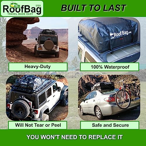RoofBag Car Rooftop Cargo Carrier 13 Cubic, Waterproof Roof Bag Top