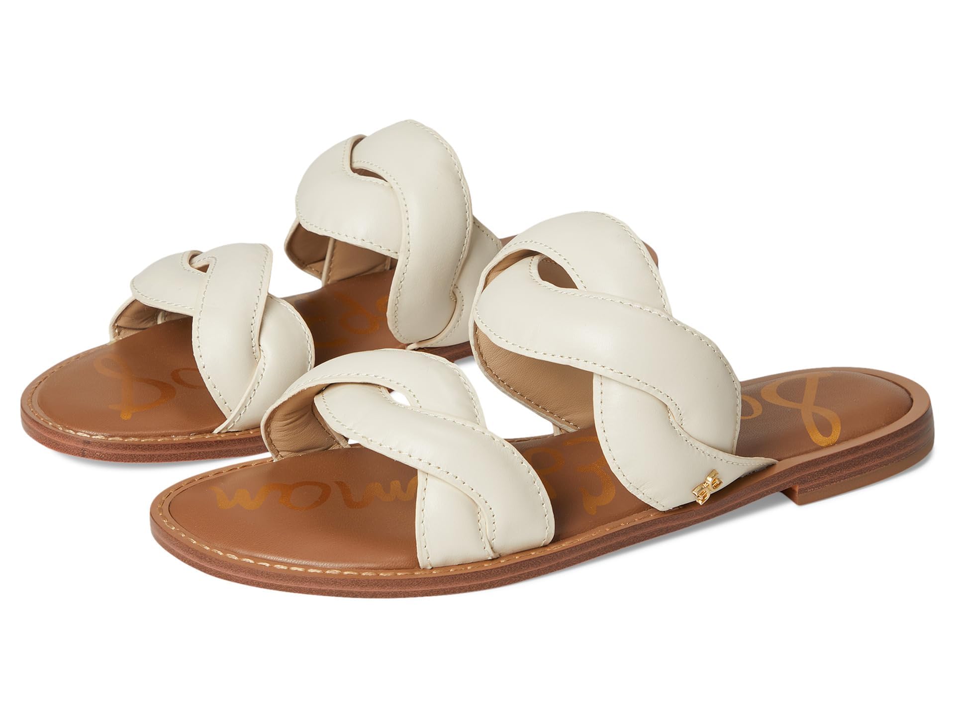 Sam Edelman Women’s Hellen Flat Sandal, Modern Ivory, 5
