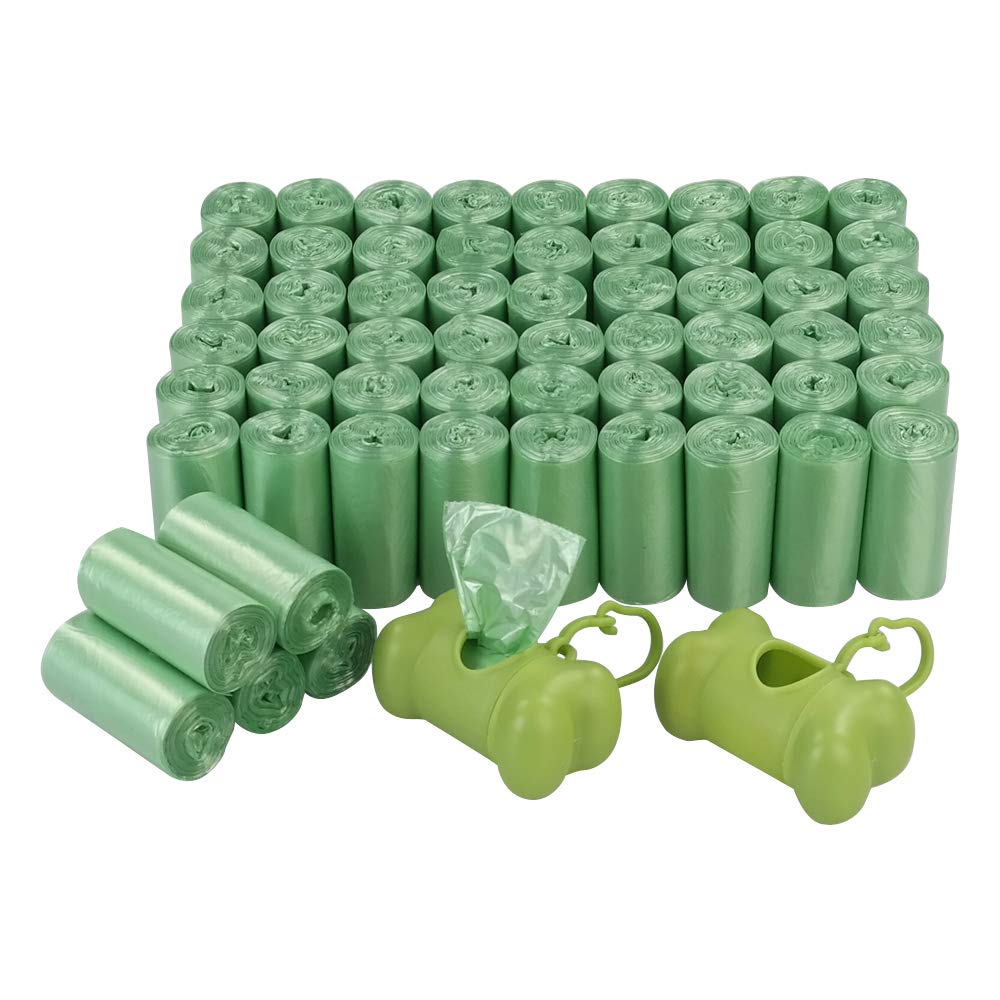 Bringer 1200 Bags Green Dog Pet Waste Poop Bags, Dog Waste Bags with Dispensers, 60 Rolls