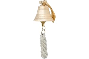 2" Polished Brass Bell Quality Marine Wall Mounted Ship Hanging Bell Perfect for Dinner, Indoor, Outdoor, School, Bar, Reception, Last Order & Church by The Metal Magician
