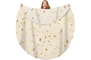 moonysweet Tortilla Blanket for Adult and Kids Double Sided Novelty Food Blanket 60 inches Adult Size Funny Realistic Throw Blanket 2.1 Fuzzy Fleece Blanket Flannel Teens Boys and Girls