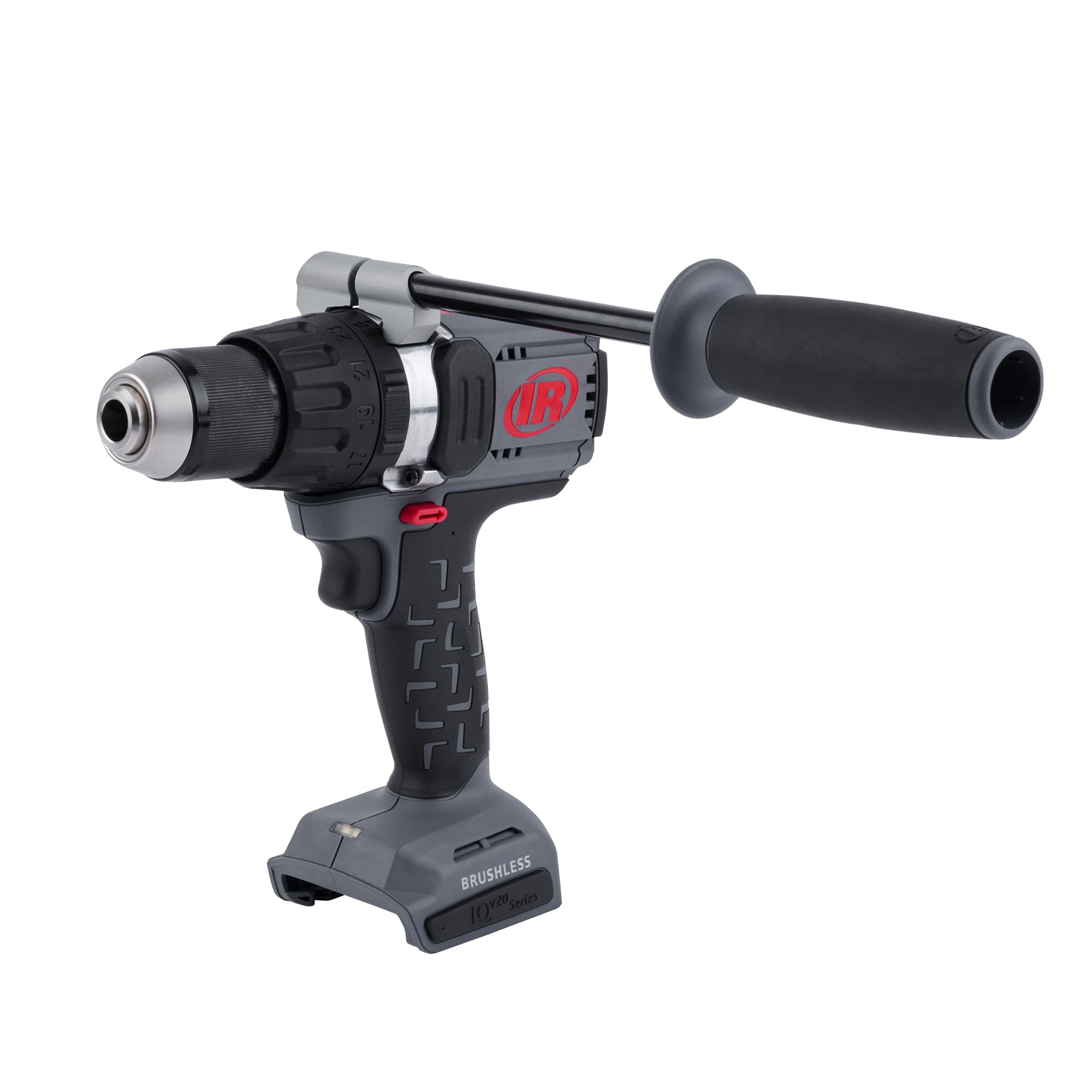 Ingersoll Rand D5241 IQV20 Hammer Drill - 20V Cordless, High Torque, Brushless Motor, Two-Speed, All-Metal Keyless Chuck, Rubberized Design