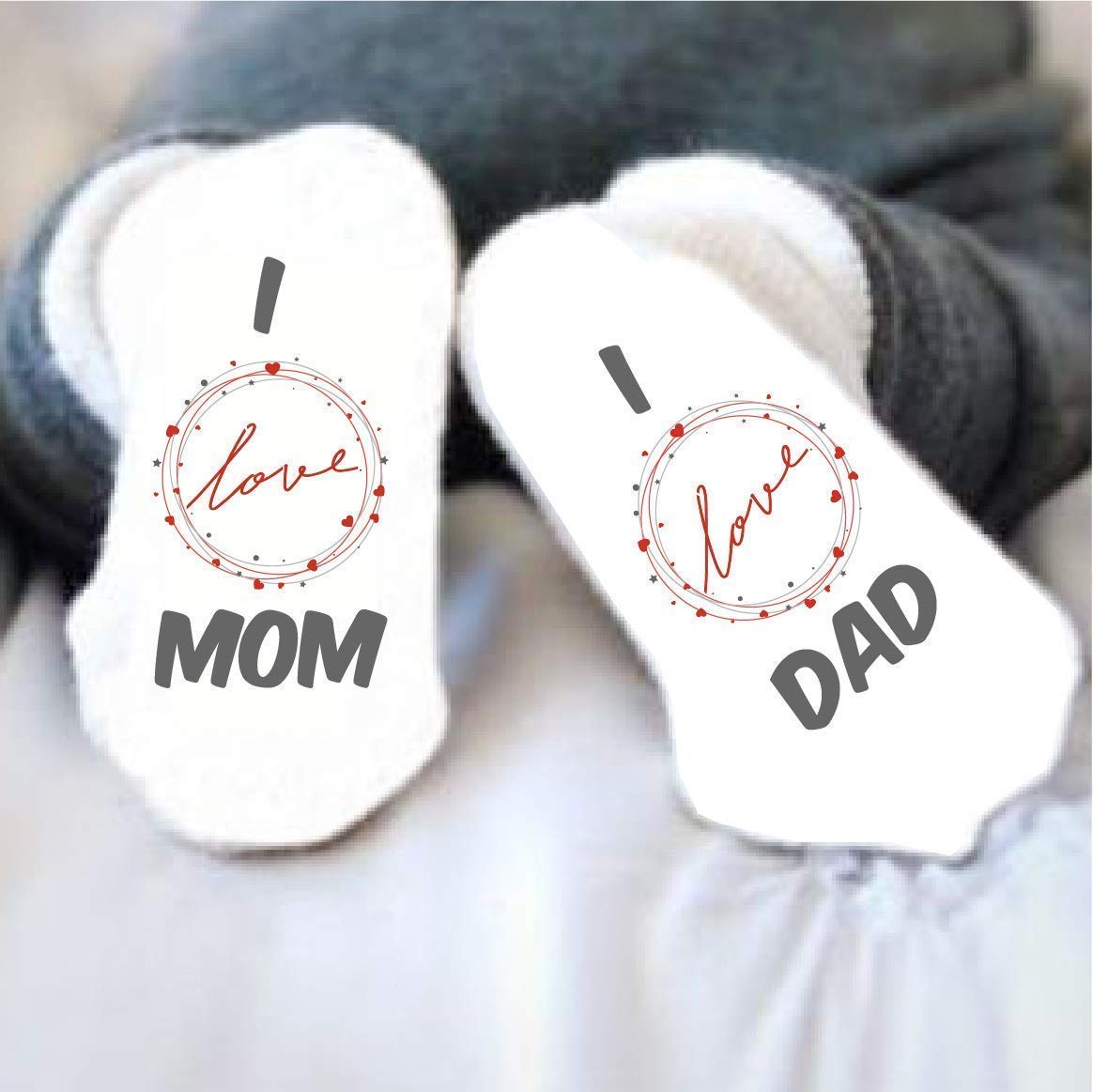 dad and baby socks