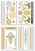 Metallic Temporary Tattoos for Women Teens Girls - 8 Sheets Gold Silver Temporary Tattoos Glitter Shimmer Designs Jewelry Tattoos - 100+ Color Flash Fake Waterproof Tattoo Stickers (Mustique)