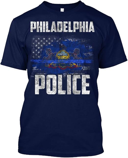 Philadelphia Police XL Navy Tshirt Hanes Tagless Tee